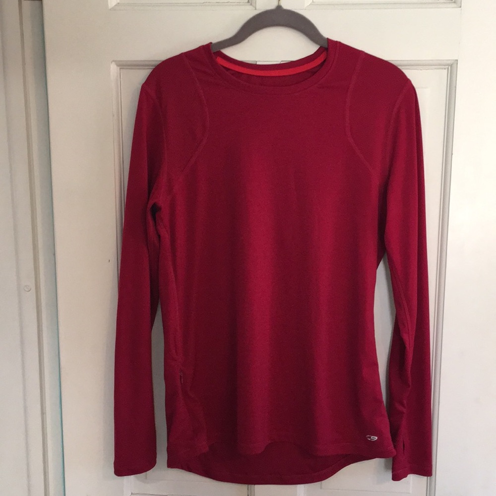 C9 Burgundy long sleeve running shirt